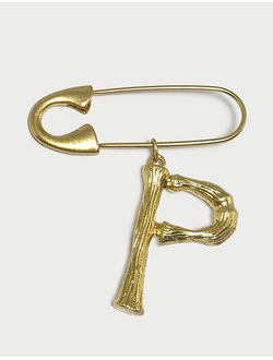 (АРТИКУЛ: 9283/50) БРОШКА ЖЕНСКАЯ, "БУЛАВКА" С ПОДВЕСКОЙ, ЗОЛОТИСТЫЙ МЕТАЛЛ