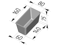 Хлебная форма Л12 (160 х 80 х 75 мм)
