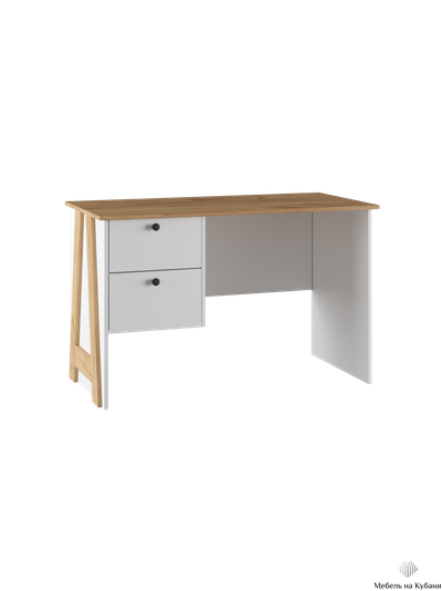 Теодора Стол письменный 2Я ПВШ Белый/Дуб крафт