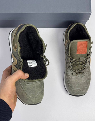 New Balance Classic 574 Khaki С Мехом