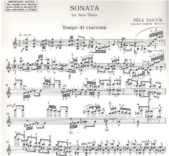 Bartók. Sonata for solo violin