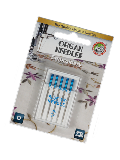 Иглы для бытовых швейных машин "ORGAN" Blue Tip  5шт. в пенале №75/11