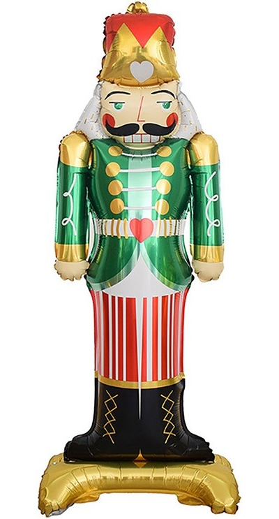 Шар 3D (49''/124 см) Фигура на подставке, Щелкунчик, Зеленый