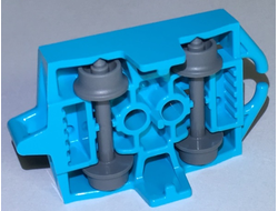 Vehicle, Base 4 x 5 Roller Coaster Car with Dark Bluish Gray Wheels 26021 / 24869, Medium Azure (26021c01)