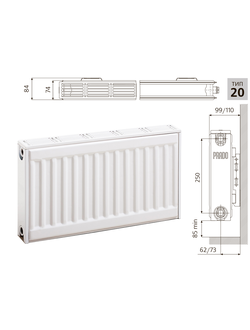 Cтальной панельный радиатор PRADO Classic  20х300х2200