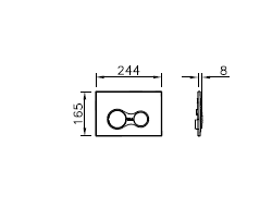 VitrA Панель системы смыва, цвет глянцевый хром, для инсталляций, 740-0480