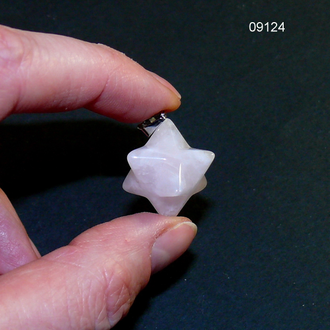 Меркаба - розовый кварц арт.09124: подвеска ~4,7г - 13*13мм