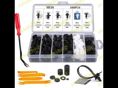 Заклепки автомобильные с набором инструментов для снятия обшивки