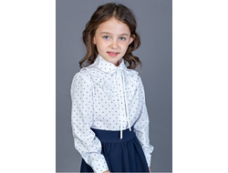 Д 5132 Блузка длинный рукав Рюша р.122-158