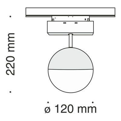 Магнитный трековый светильник черный LED 10Вт 4000К Арт:731982