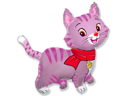 Шар фигура, Любимый котенок, розовый