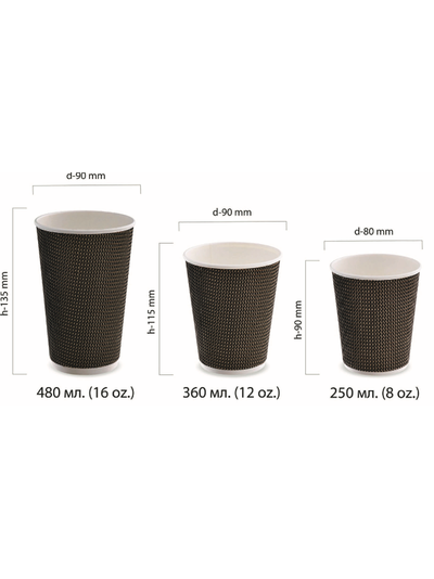 Крышка для стакана 350мл с пит. (черная), 90мм