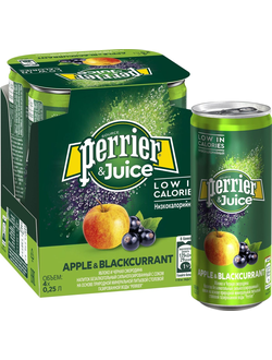 Газированный напиток «Perrier&Juice» Черная Смородина-Яблоко  250мл (24)