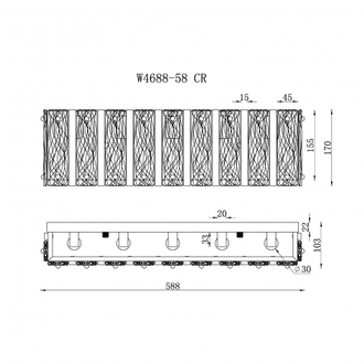 Светильник настенный iLAMP Panorama W4688-58 CR