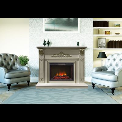 Электрокамин Византия SLG патина с очагом Sparta 25.5 LED