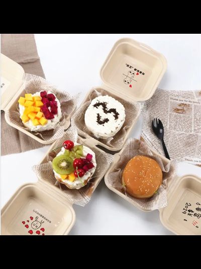 Бумага для бенто-торта 18*18 см (100 шт), принт Клубника