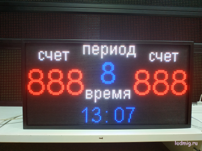 Спортивное табло RGB 370*690мм помещение