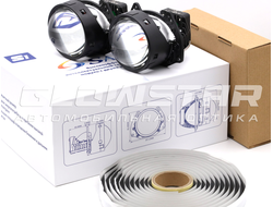 Светодиодные билед линзы для Smart Fortwo (2012-2015) Тип 3 Sariti S1 + герметик Hot Pro