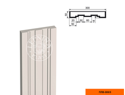 Тело фасадной пилястры из пенополистирола с покрытием LEPNINAPLAST-FASAD (Лепнинапласт-фасад) ПЛВ-300/3