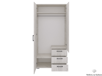 Шон-14 шкаф двухдверный распашной Белый