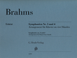 Brahms Symphonies no. 3 and 4, for Piano Four-hands