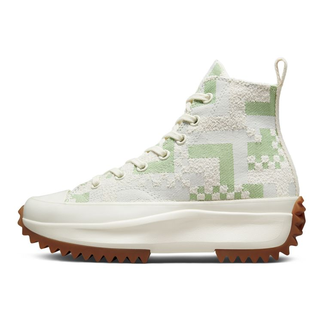 Converse Run Star Hike Platform Crafted Green Jacquard