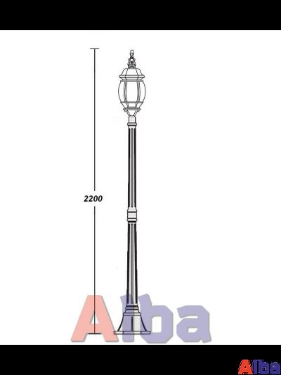 Садово парковый светильник America 408 gold