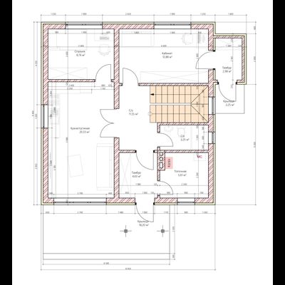 Двухэтажный дом с тремя спальнями 124м² (S74)