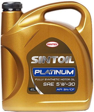 Масло моторное синтетическое &quot;SINTOIL PLATINUM&quot;, 5W30, 4 л