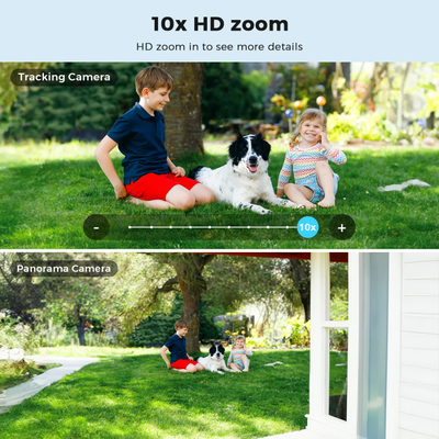 DE-WiFicam-02-4grey уличная моторизированная WiFi (2,4 и 5 Ггц)/LAN охранная видеокамера с 2 объективами, интерком, ночная подсветка ИК + свет, с DVR. 4+4 Mp. (O-Kam Pro)