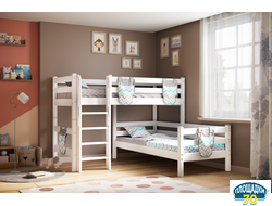 Вариант 7 Угловая кровать "Соня" с прямой лестницей