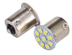 Автолампа GG 12v G18 10W BA15S 9 SMD 2835 (диод белый)