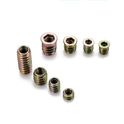 Мебельная футорка М6*20 с цельной резьбой со шляпкой