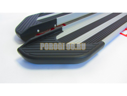 Пороги подножки "Luxe Silver" 1700 мм для Great Wall HOVER H3 2010-2015