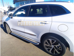 Пороги с накладным листом d53 для Haval Jolion 2021-