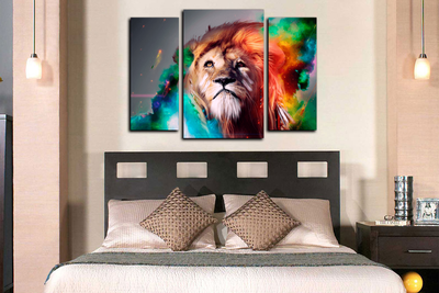 Модульная картина "Король джунглей"