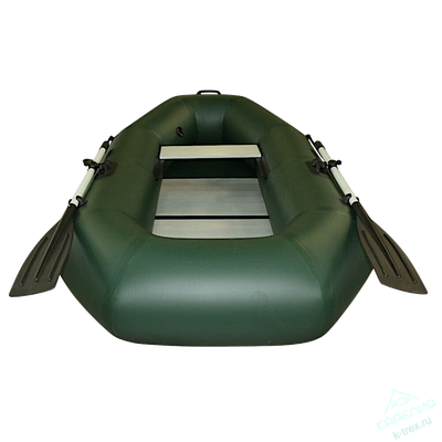 Лодка ПВХ Polar Bird Чирок Гребная PB-230Т Teal со стеклокомпозитной сланью и банкой Зелёная