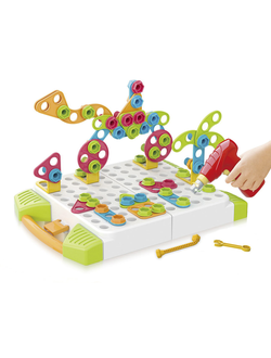 Конструктор мозаика с дрелью 2 в 1 "Geometric Puzzle", BeeZee Toys,