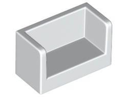 Panel 1 x 2 x 1 with Rounded Corners and 2 Sides, White (23969 / 6135529 / 6248490)