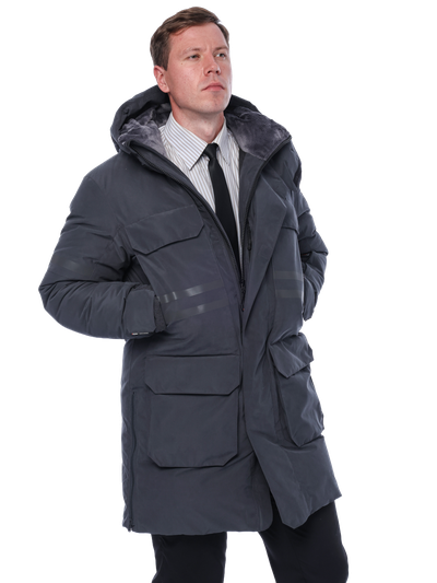 Куртка BRODEKS KW233 VIP пуховая, цв. серый