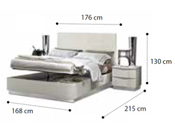 Кровать "Legno" с подъемным механизмом "Luna" 160х200 см