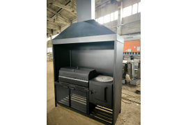 Мангальный комплекс с вытяжкой купольного типа