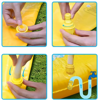 Детский коврик для игр с водой "Поливайка", детский фонтан, водяной коврик фонтанчик,