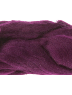 Шерсть для валяния, лента гребенная, Камтекс, полутонкая, слива (182), 50г