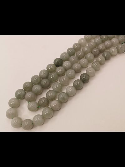 Агат тонированный  на нити  10мм дымчато оливковый