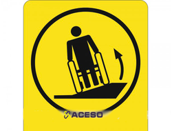 Г-09 Пиктограмма с дублированием информации по системе Брайля. Осторожно! Крутой боковой наклон, пол