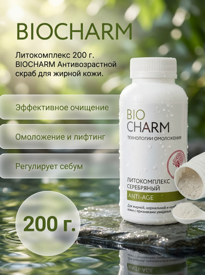 Литокомплекс серебряный 200 г АНТИ-ЭЙДЖ ДЛЯ ЖИРНОЙ, нормальной и комбинированной кожи с признаками увядания.