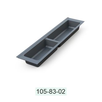Лоток для столовых приборов Mesan TrayBond 105-83-02-309, 2 отдела (107х480-444х45 мм), антрацит