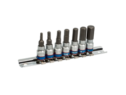 Набор торцевых насадок 1/4", Hex, 3-10 мм, L = 37 мм, 7 предметов KING TONY 2127PR