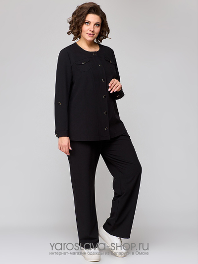 Костюм 2-х предметный брючный черного цвета